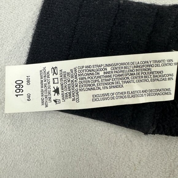 Just My Size Womens Black Underwire Bra 40D Nylon/Spandex - Picture 6 of 7